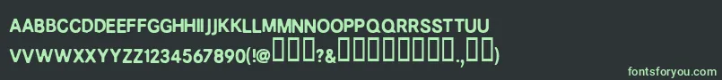 フォントCheesepizza – 黒い背景に緑の文字