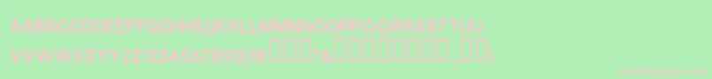 Cheesepizza-Schriftart – Rosa Schriften auf grünem Hintergrund