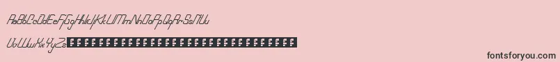 Fonte Roboscript – fontes pretas em um fundo rosa