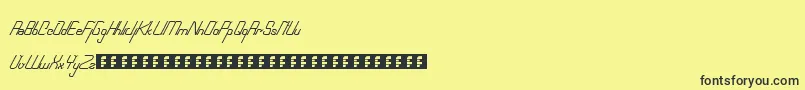 Шрифт Roboscript – чёрные шрифты на жёлтом фоне