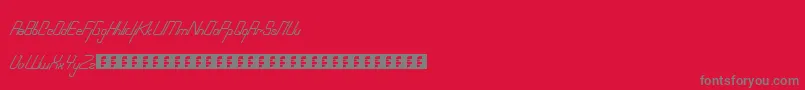 Roboscript Font – Gray Fonts on Red Background