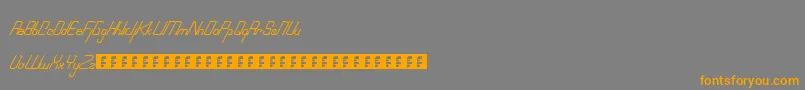 fuente Roboscript – Fuentes Naranjas Sobre Fondo Gris