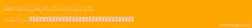 Police Roboscript – polices roses sur fond orange