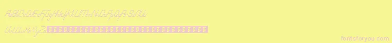 Roboscript Font – Pink Fonts on Yellow Background