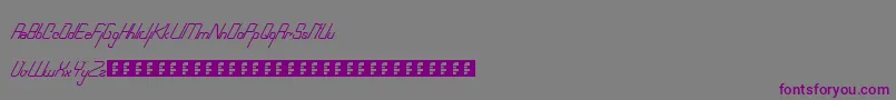 フォントRoboscript – 紫色のフォント、灰色の背景
