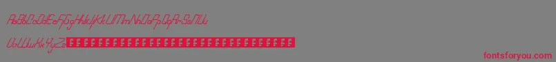 Roboscript Font – Red Fonts on Gray Background