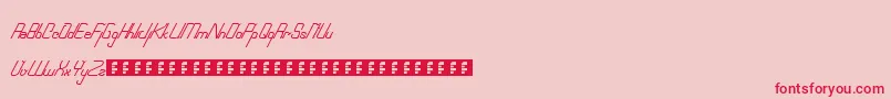 fuente Roboscript – Fuentes Rojas Sobre Fondo Rosa