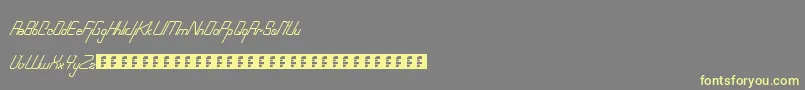 Fonte Roboscript – fontes amarelas em um fundo cinza