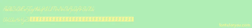 Шрифт Roboscript – жёлтые шрифты на зелёном фоне