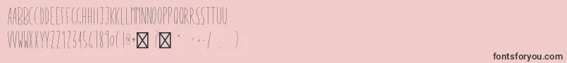 Police FabcraftRegular – polices noires sur fond rose
