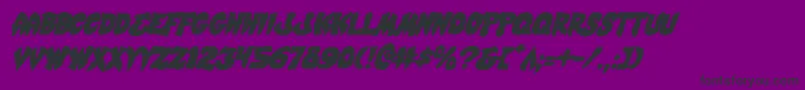 MysticSinglerItalic Font – Black Fonts on Purple Background