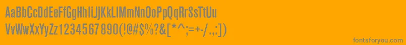 フォントAnconaCdRegular – オレンジの背景に灰色の文字