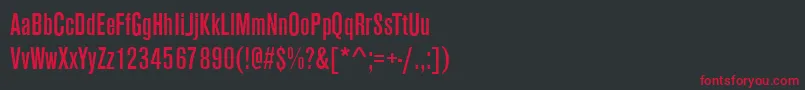 AnconaCdRegular Font – Red Fonts on Black Background