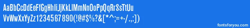 Шрифт AnconaCdRegular – белые шрифты на синем фоне