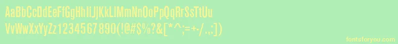 AnconaCdRegular Font – Yellow Fonts on Green Background