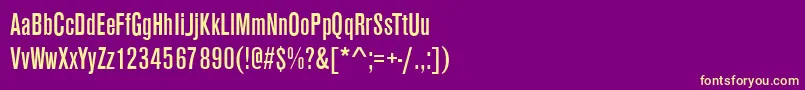 Шрифт AnconaCdRegular – жёлтые шрифты на фиолетовом фоне