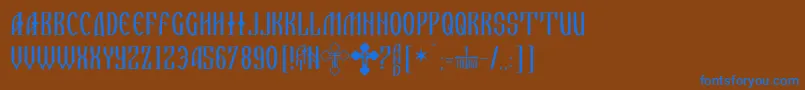 More about Ikonwrite Font Ikonwrite Font – Blue Fonts on Brown Background