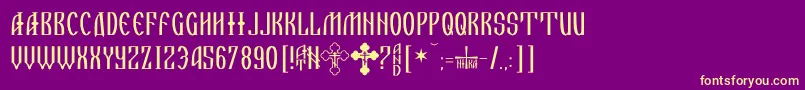 More about Ikonwrite Font Ikonwrite Font – Yellow Fonts on Purple Background