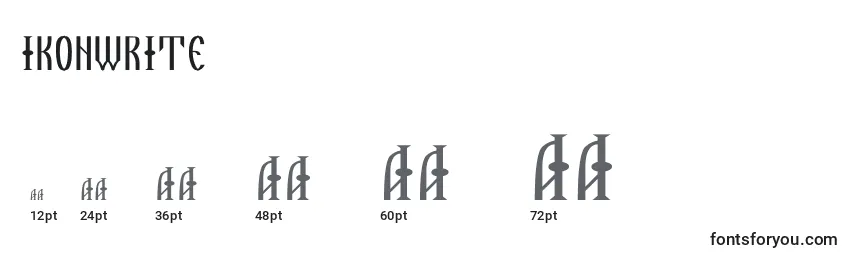 Размеры шрифта Ikonwrite