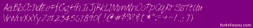Lehn113 Font – Pink Fonts on Purple Background