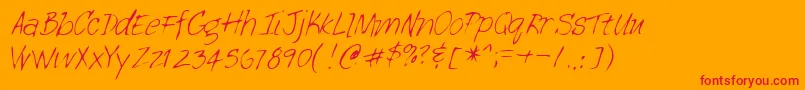 Lehn113 Font – Red Fonts on Orange Background