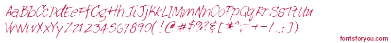 Lehn113 Font – Red Fonts on White Background