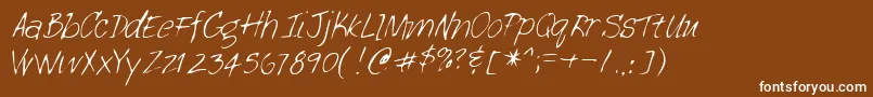 Шрифт Lehn113 – белые шрифты на коричневом фоне