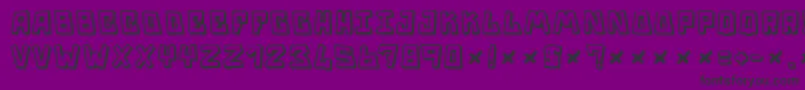 Trouble Font – Black Fonts on Purple Background