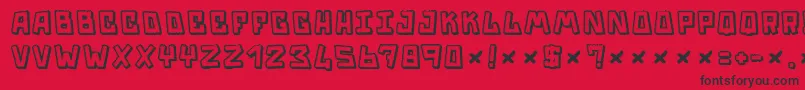 Trouble Font – Black Fonts on Red Background