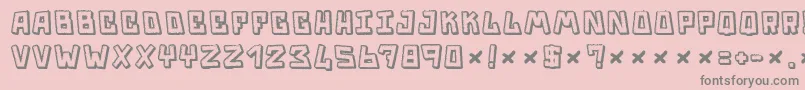 Trouble Font – Gray Fonts on Pink Background