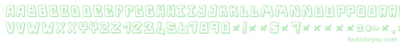 Trouble Font – Green Fonts on White Background