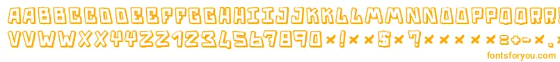 Trouble-Schriftart – Orangefarbene Schriften