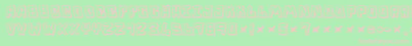 Trouble Font – Pink Fonts on Green Background