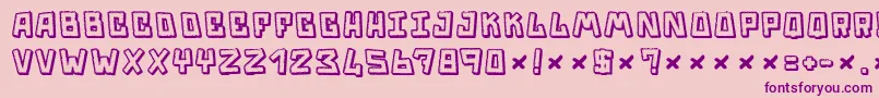 Trouble Font – Purple Fonts on Pink Background