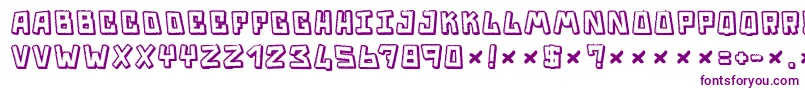 Trouble Font – Purple Fonts on White Background