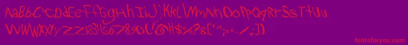 TravestyBold Font – Red Fonts on Purple Background