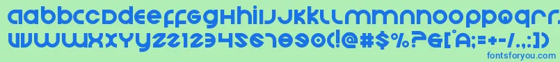 Echostation Font – Blue Fonts on Green Background