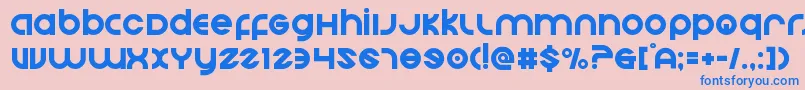 Echostation Font – Blue Fonts on Pink Background