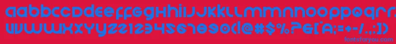 Шрифт Echostation – синие шрифты на красном фоне