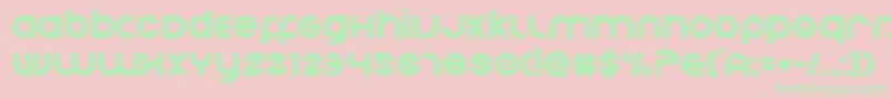 Echostation Font – Green Fonts on Pink Background
