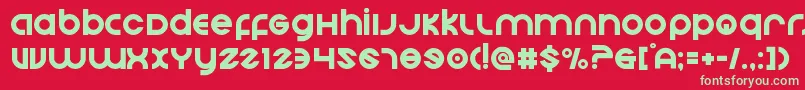 Echostation Font – Green Fonts on Red Background