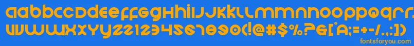 Echostation Font – Orange Fonts on Blue Background