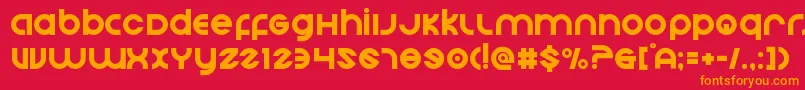 Echostation Font – Orange Fonts on Red Background