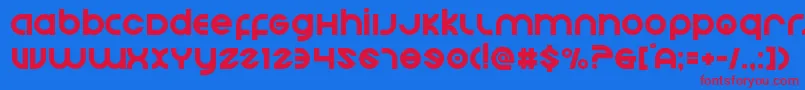 Echostation Font – Red Fonts on Blue Background