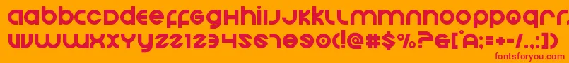 Echostation Font – Red Fonts on Orange Background