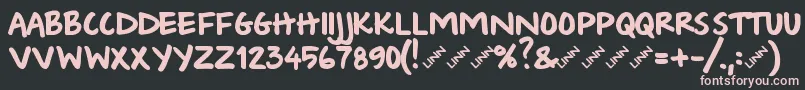 Wishlist2009bold Font – Pink Fonts on Black Background