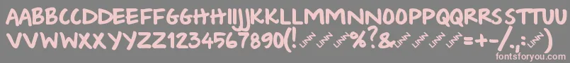 Wishlist2009bold Font – Pink Fonts on Gray Background