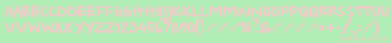 Wishlist2009bold Font – Pink Fonts on Green Background