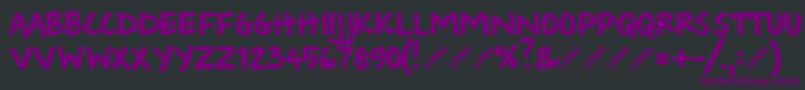 Шрифт Wishlist2009bold – фиолетовые шрифты на чёрном фоне