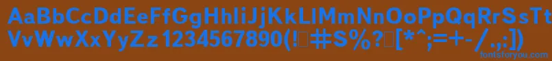 BukvarnayaBold Font – Blue Fonts on Brown Background